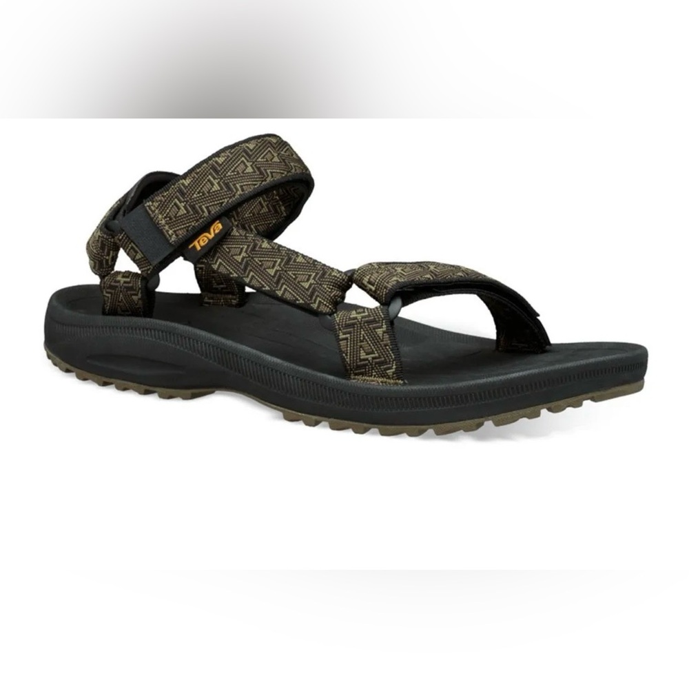 Teva Winsted Sandals with Bamboo/ Dark Olive Patterned Straps US size 10